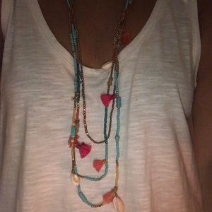 colorful puka necklace